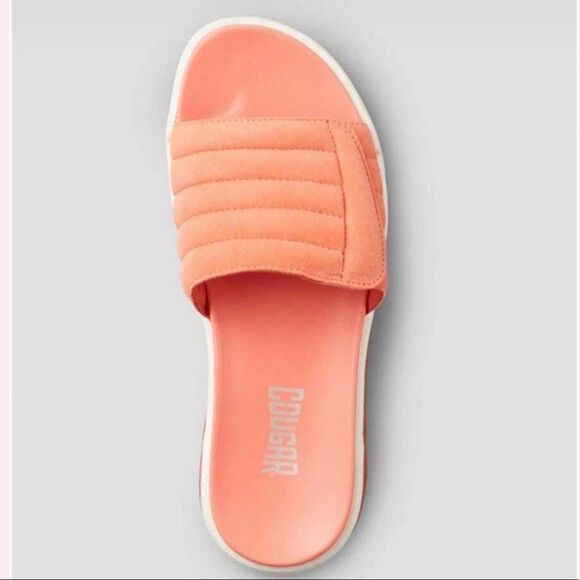 Cougar | Lupin Slide Sandal In Coral - Picture 1 of 7